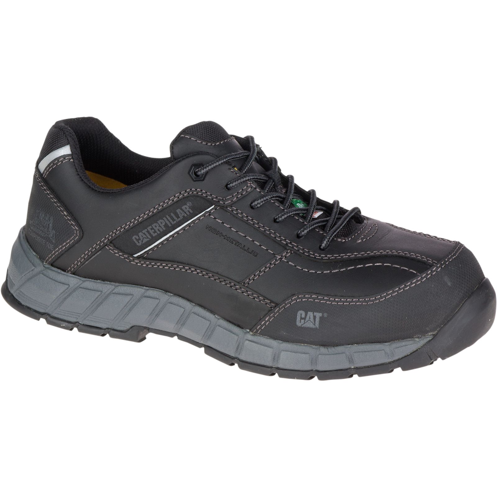 Caterpillar Work Shoes Sharjah - Caterpillar Streamline Leather Csa Composite Toe Mens - Black LRQKYF087